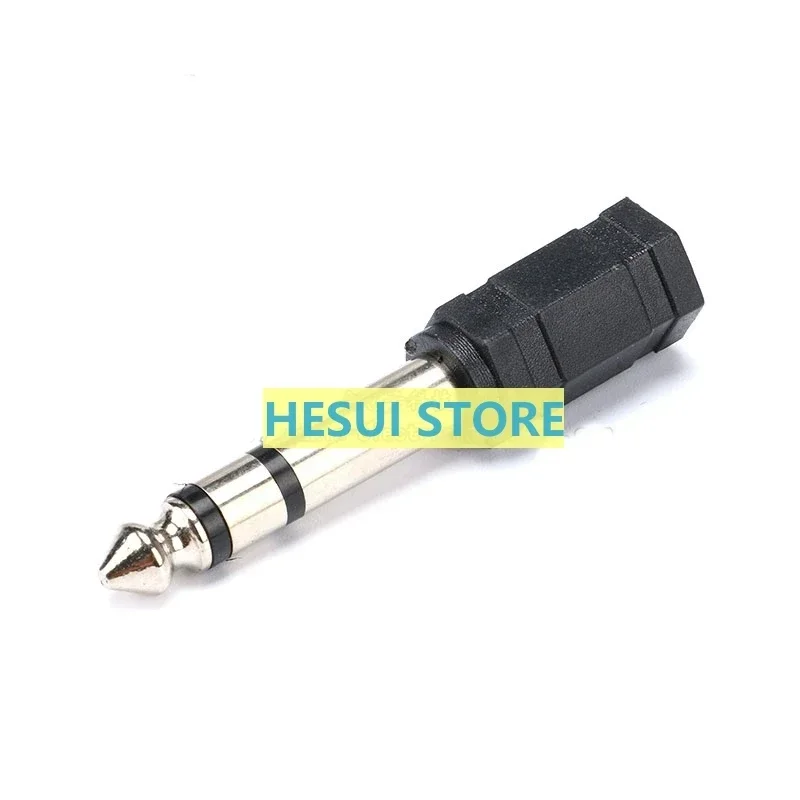 2 PCS 6.35 Dual channel plug to 3.5 female microphone adapter