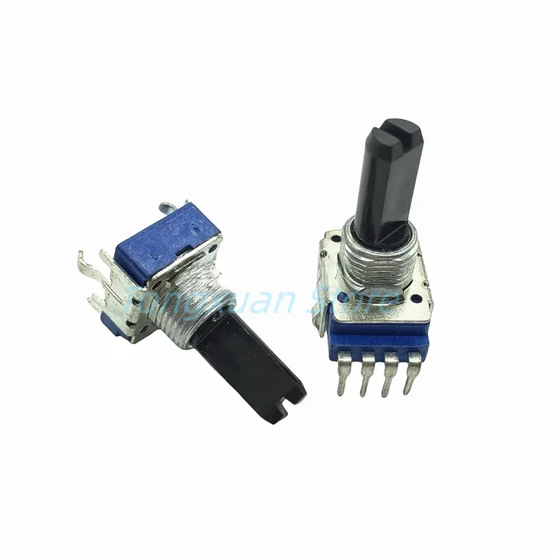 2pcs RK11 Potentiometer B1K 5K 10K 50K 100K 250K Single-unit 4 pins Mixing ConsoleVolume Amplifier Handle Length 18mm Half Shaft