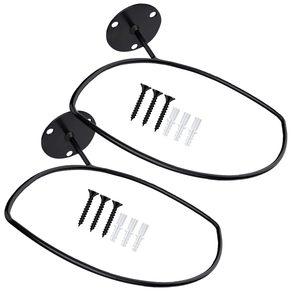 2Pcs Basketball Wall Holder Iron Wall Mount Storage Rack Sports Ball Display Stand Iron Ball Holder Football Stand