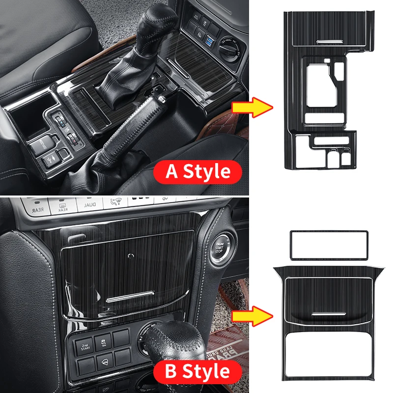 For 2018-2023 Right Rudder Car Toyota Land Cruiser Prado 150 Stainless Steel Panel Gearbox Cover Lc150 J150 Interior Accessories