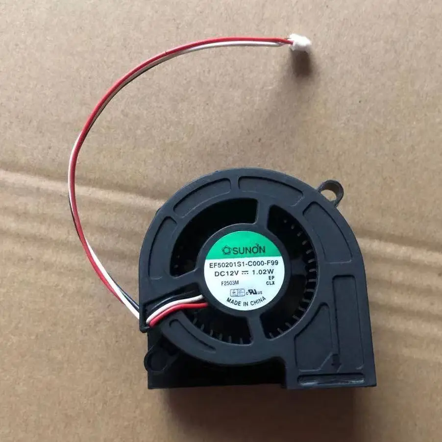 For SUNON 5020 DC 12V 1.02W EF50201S1-C000-F99 3-line blower projector cooling fan