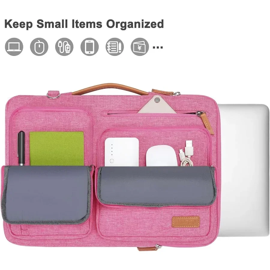 Borsa a tracolla protettiva per laptop MOSISO 360 per computer da 1515,6 pollici con design aperto lateralmente adatto a MacBook Pro HP Dell Leno da 16 pollici
