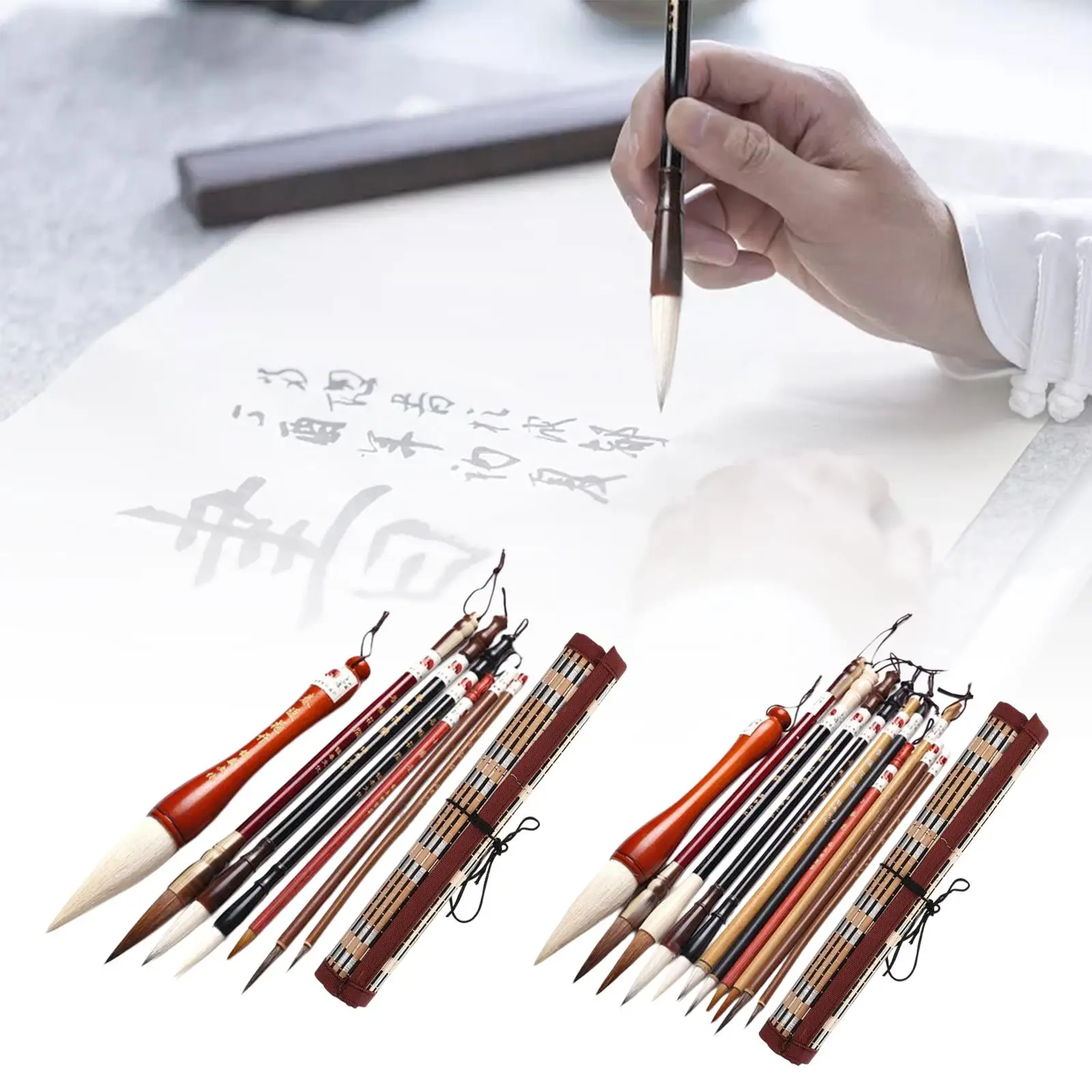 فرش الخط الصيني رسم الفن النمط الياباني الكتابة فرشاة سومي