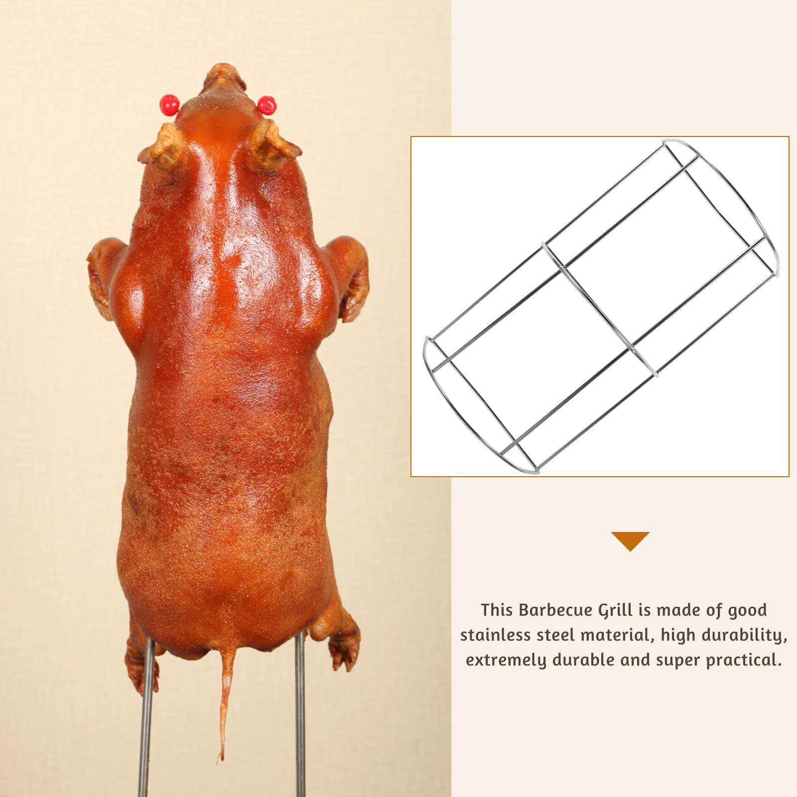 

Roasted Suckling Pig Shelves Rack Barbecue Grilling Portable Outdoor Stand Campfire Cooking Baby