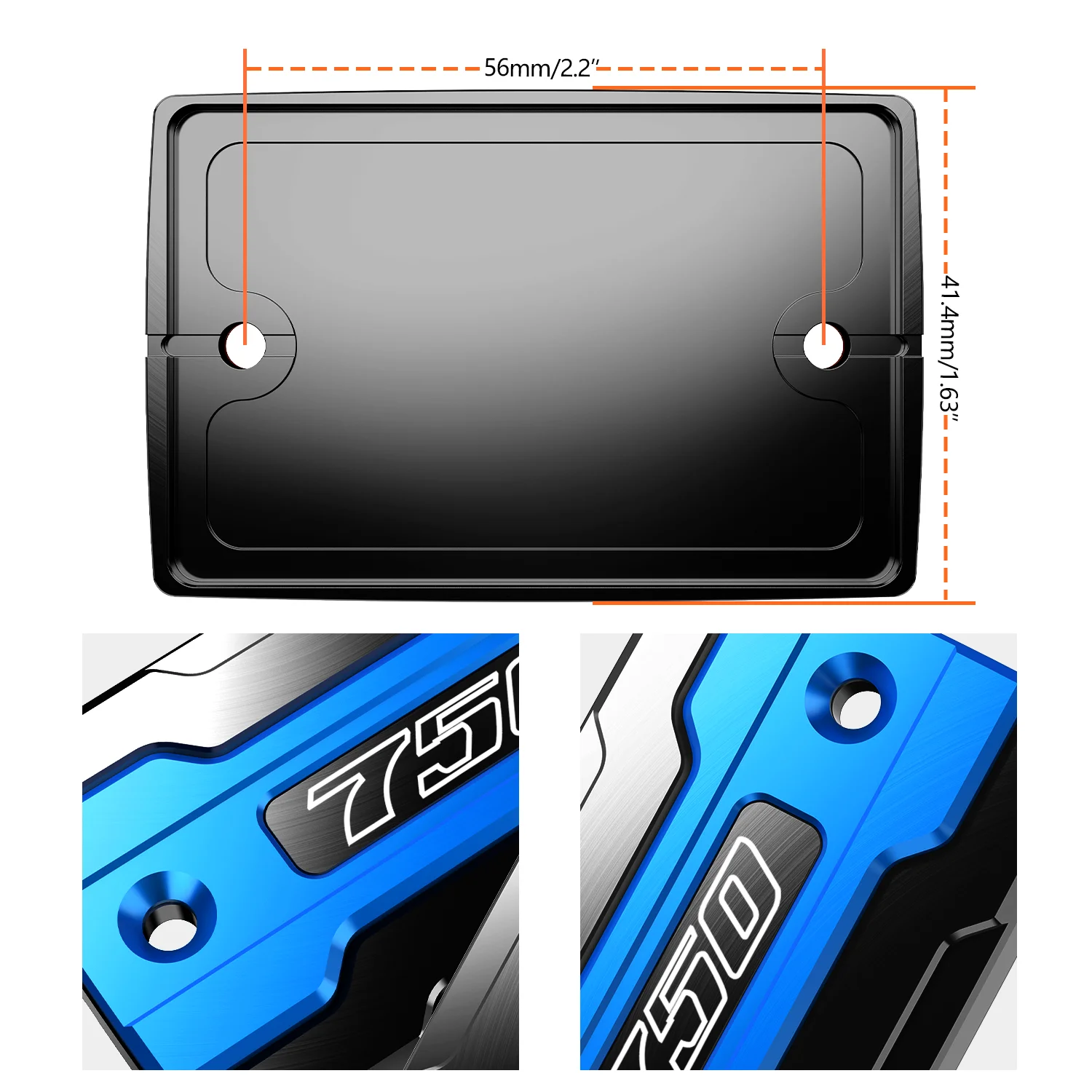 For SUZUKI GSXS750 GSX S750 GSXS 750 GSX-S750 GSX-S Motorcycle Accessories Oil Filler Cap Front Brake Fluid Reservoir Cover CNC