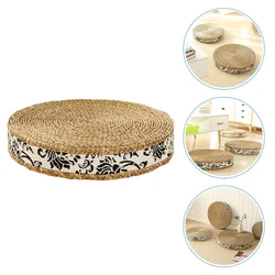 Cushion Tatami Straw Floor Meditation Round Pouf Pillow Japanese Chair Seat Braided Yoga Ottoman Mat Pad Pads Woven Rattan