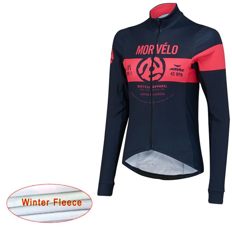 Morvelo-inverno ciclismo jersey para as mulheres, jaqueta de lã térmica, manga comprida, windproof, para mtb e bicicleta