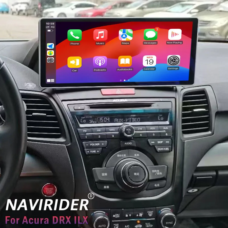 Radio para Auto de 12.3 Pulgadas para Acura DRX ILX 2013-2015, Pantalla QLED Android, Reproductor Multimedia de Video, Estéreo HU, Carplay, GPS, Navegación, Bluetooth