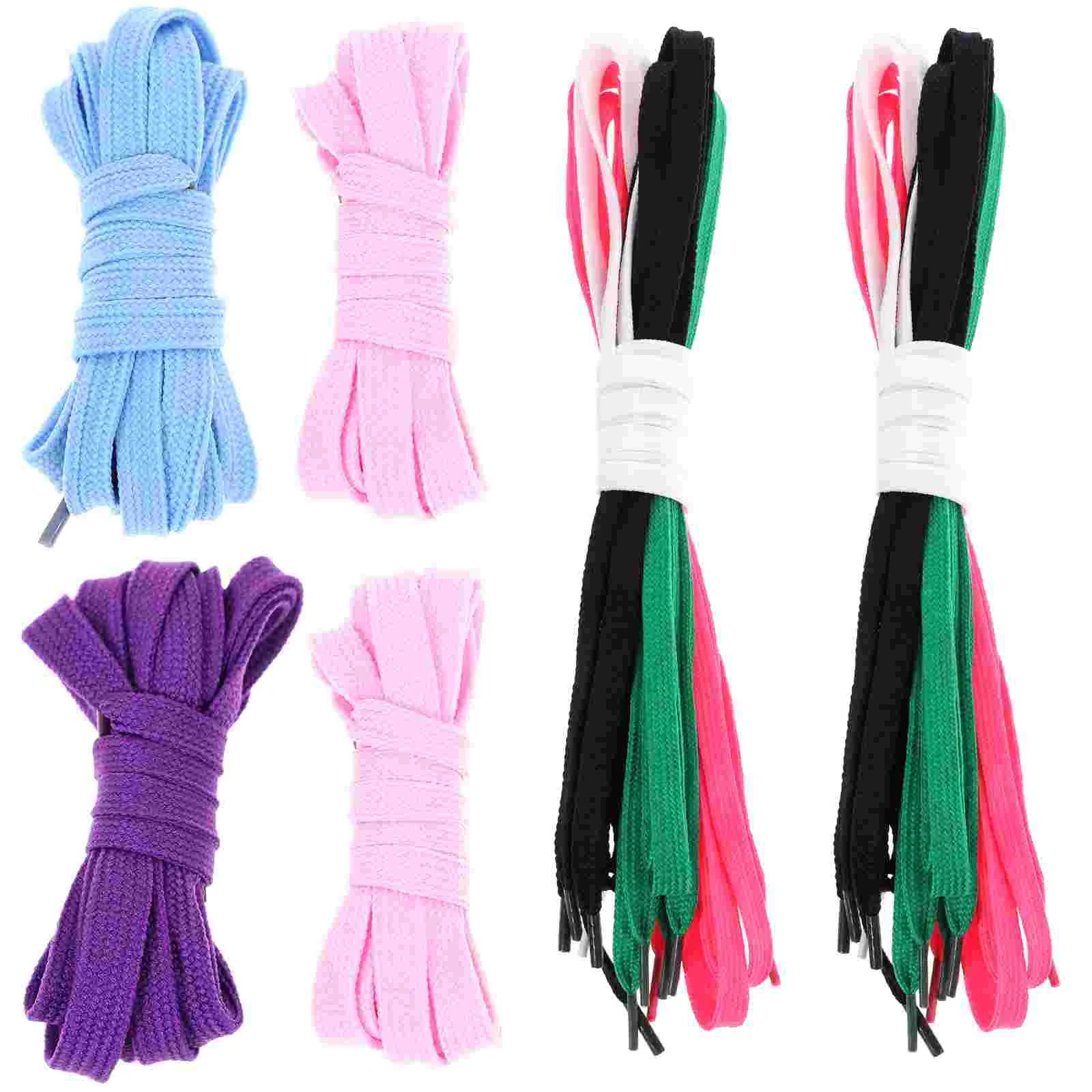 12 Pairs of Replacement Flat Shoelaces Shoe Laces Strings for Sports Shoes /Boots /Sneakers /Skates (Assorted Colors)