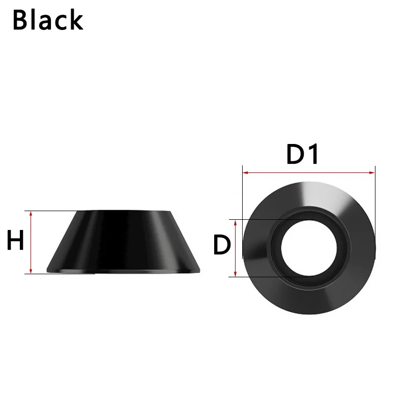 30 Stück konische Unterlegscheiben aus Aluminiumlegierung für DIN912-Schrauben M2 M2,5 M3 M4 M5 M6 M8, Aluminiumdichtungen, Abstandshalter, Befestigungselemente