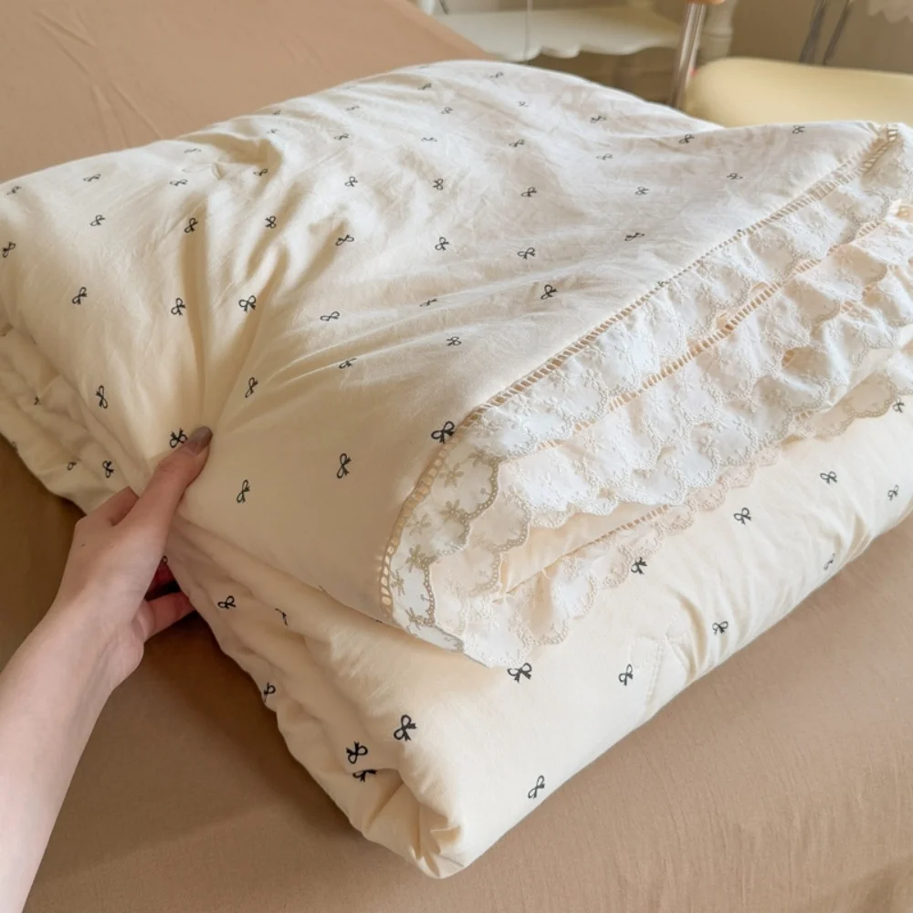 

Summer Quilt Cooling Lightweight Bedding Soft Skin-Friendly Thin Blanket Home Textile Washable Air Conditioner