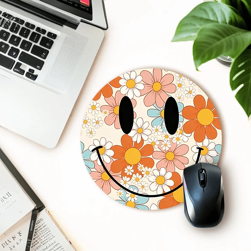 Smile face Desk Mat Small size Colorful Gaming Keyboard Rug Laptop Cool Anime Mouse Pad PC Gamer Mousepad Household Office work