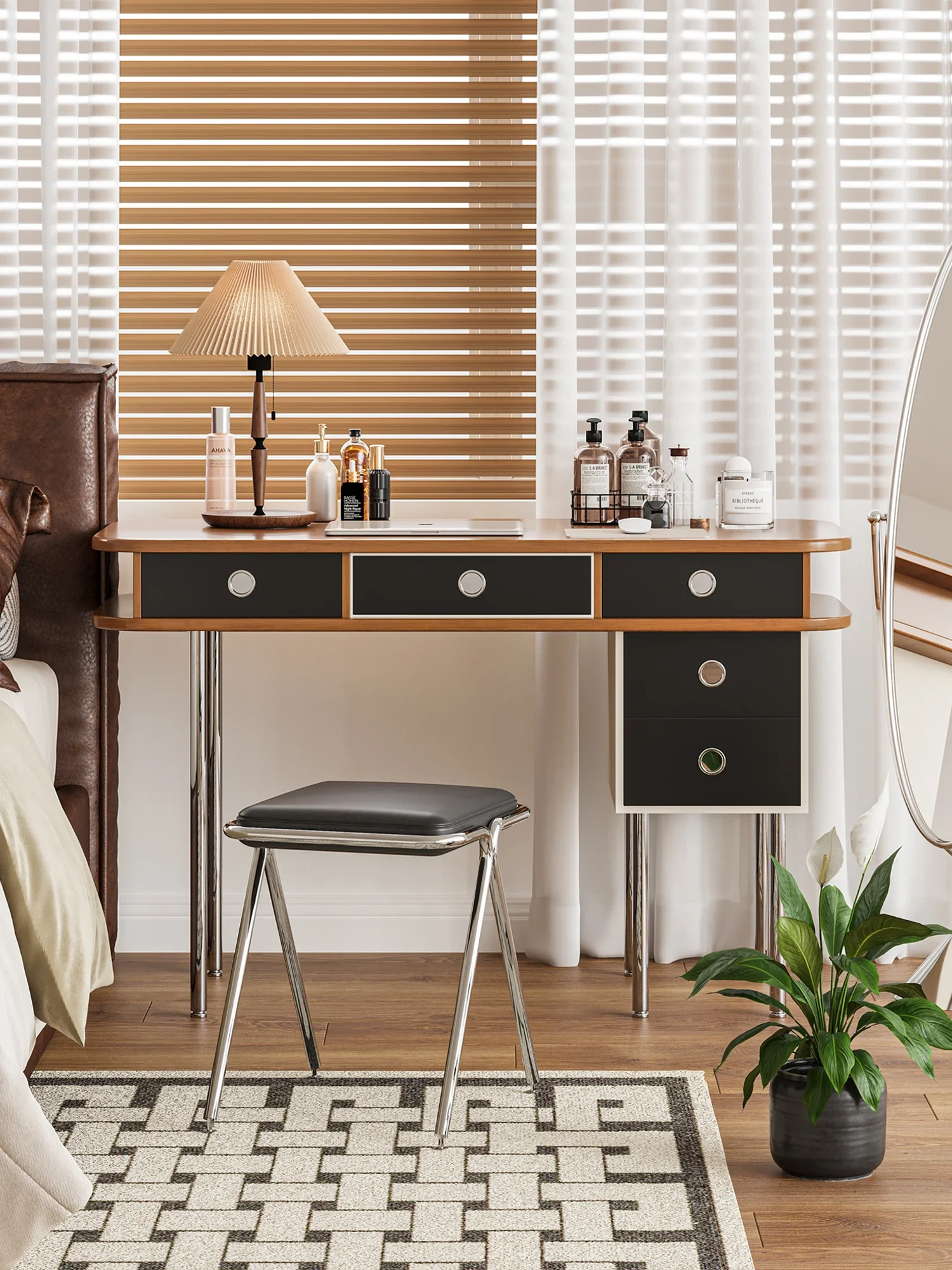 Dresser master design metal makeup table bedroom bedside dressing table