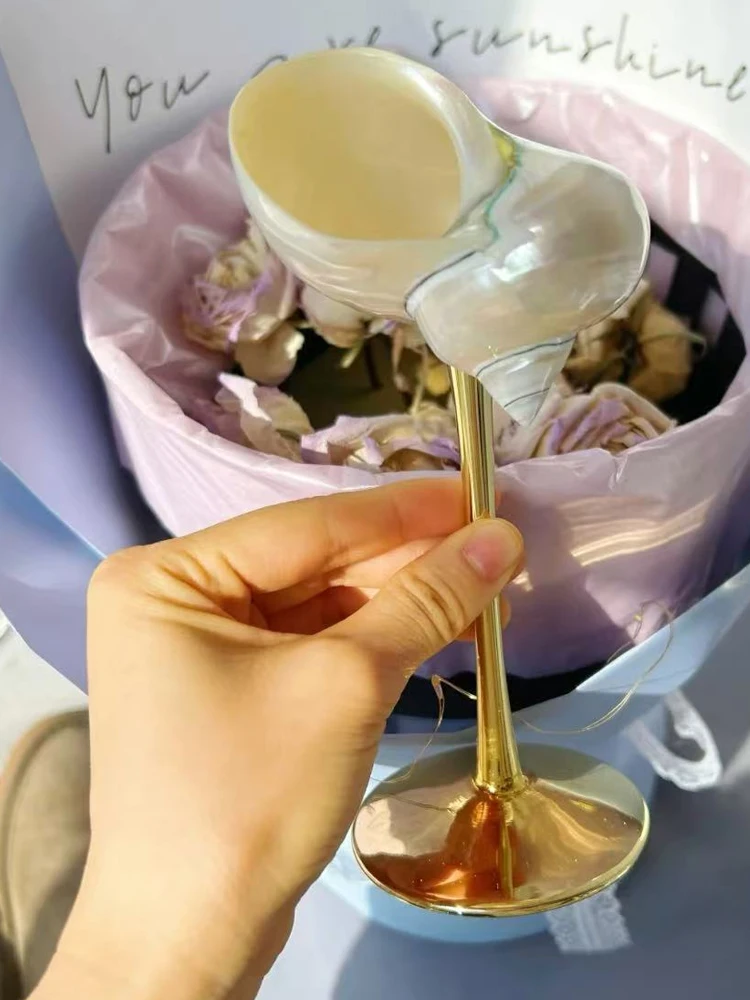 AhunderJiaz Retro Couple Seashell Wine Cups | Handcrafted Conch Gift Set | Romantic Coastal Decor | New Year Anniversary Present
