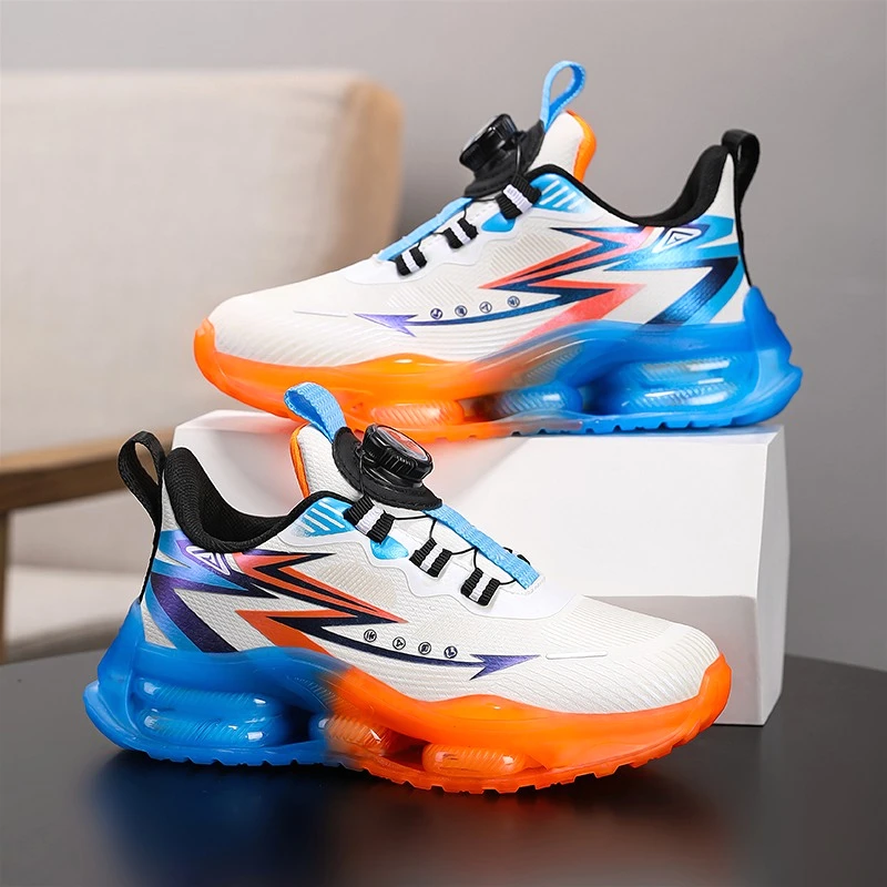 

2025 Childrens Boy Dynamic Sneakers New Fashion Classic Mesh Soft Kids Casual Shoes Non-slip School Running Boy Basketball Shoes