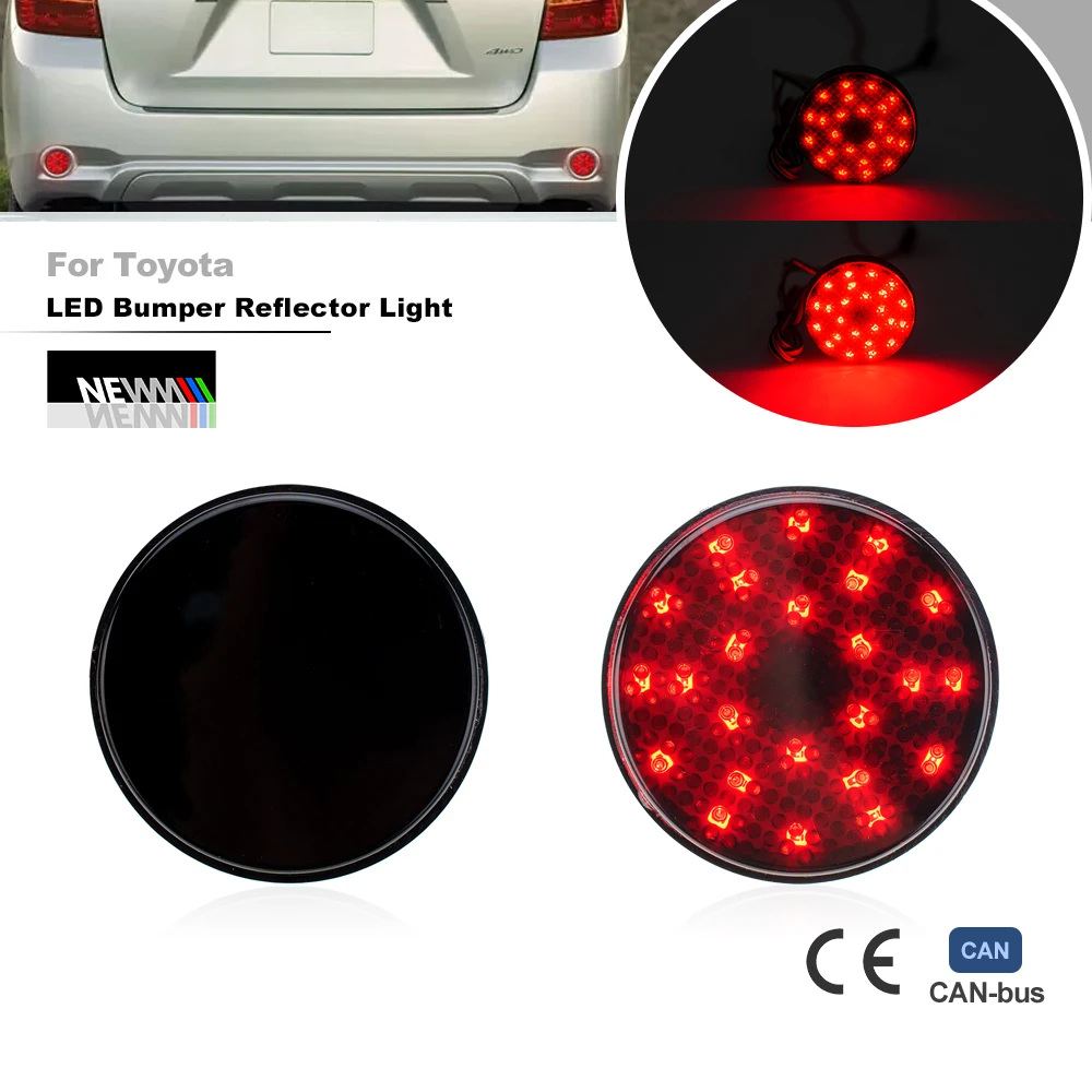 For Toyota Highlander Sequoia Pickup Land Cruiser Sienta Porte Noah Smoked Full Led Bumper Reflector Lights Tail Brake Stop Lamp