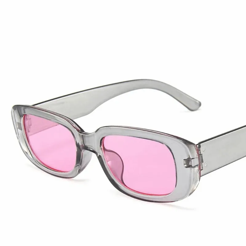 2024 New Fashion Vintage Sunglasses Women Brand Designer Retro Rectangle Sun Glasses Female Ins Popular Colorful Square