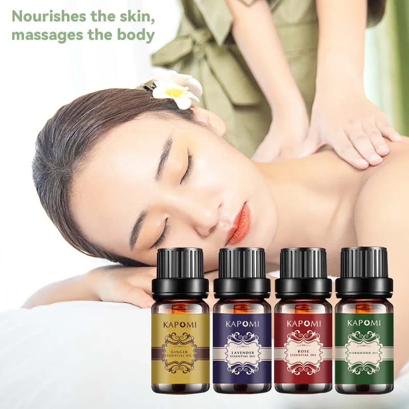 

Herbal Essential Oil Promotes Metabolism Ginger Wormwood Lavender Rose Essential Oil Moisturizing Skin Rejuvenation Massage