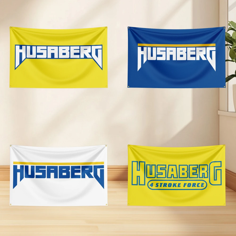 Bandeira de Óleo de Motor 3x5 Ft H-Hu-sa-berg-4 para Automóveis, Corridas, Oficinas, Tapeçaria Decorativa Externa para Óleo de Motor