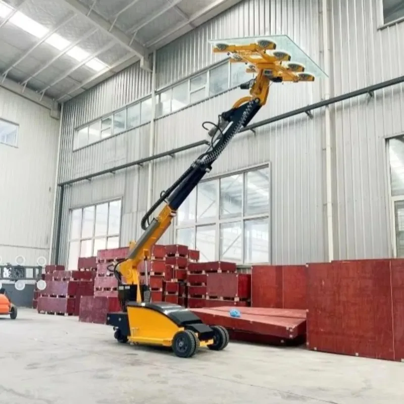 Large Electric Glass Vacuum Lifter 1000KG Heavy Duty Mechanical Arm Lifting Curtain Wall Handling Truck (deposit)