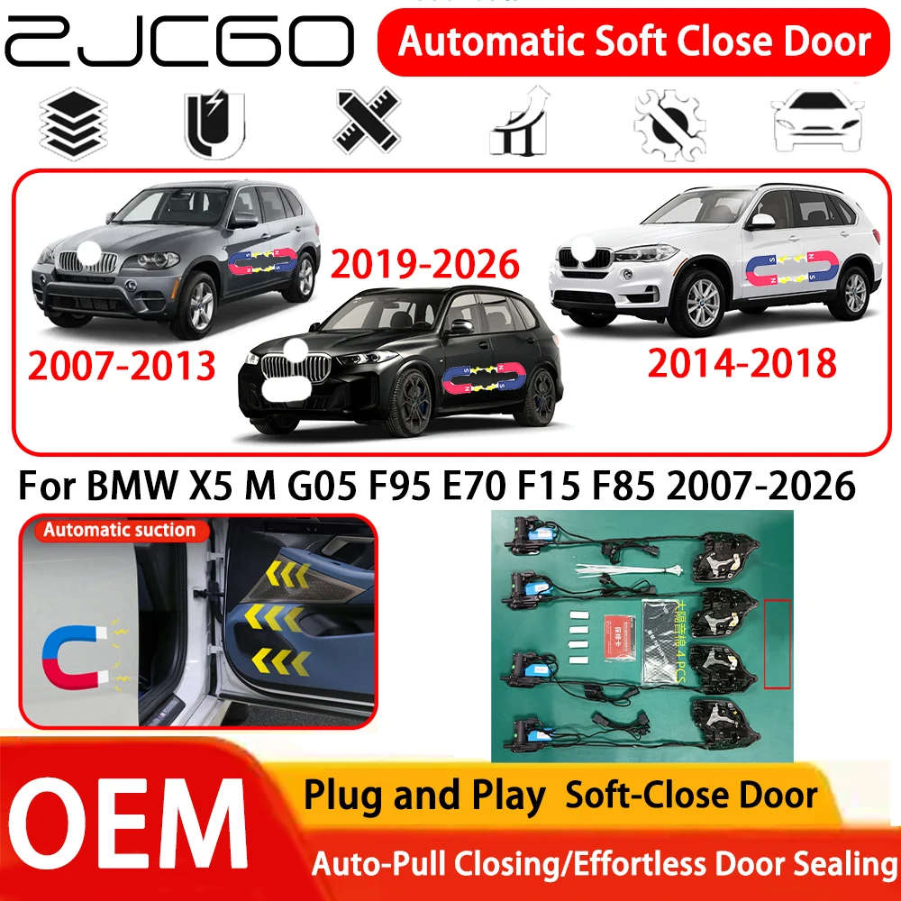 

for BMW X5 M G05 F95 E70 F15 F85 2007-2026 Car OEM Plug and Play Automatic Electric Soft Close Door Comfort Closing System