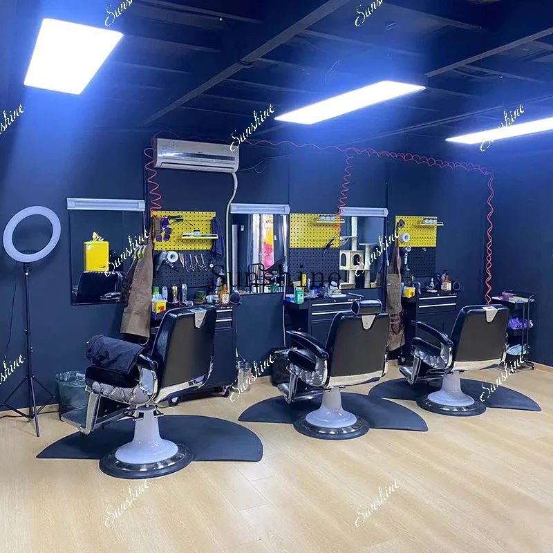 

High-end oil head men's hair salon hair salon special reclining chair new TF