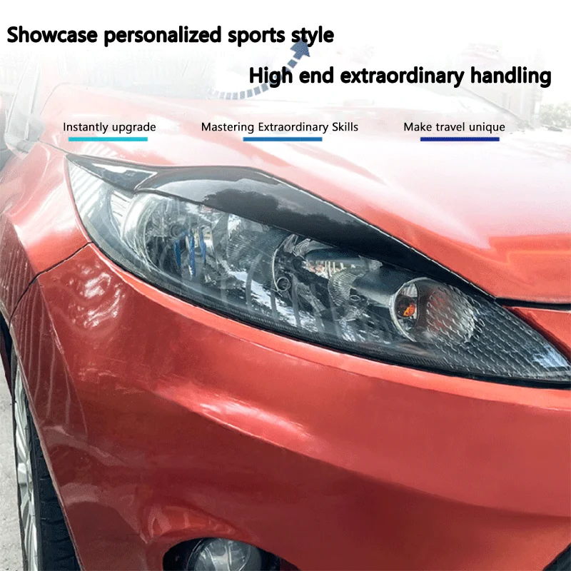 

Подходит для Ford Fiesta MK6 MK7 2008-2012, наклейка на переднюю фару, автомобильная наклейка, модификация, детали