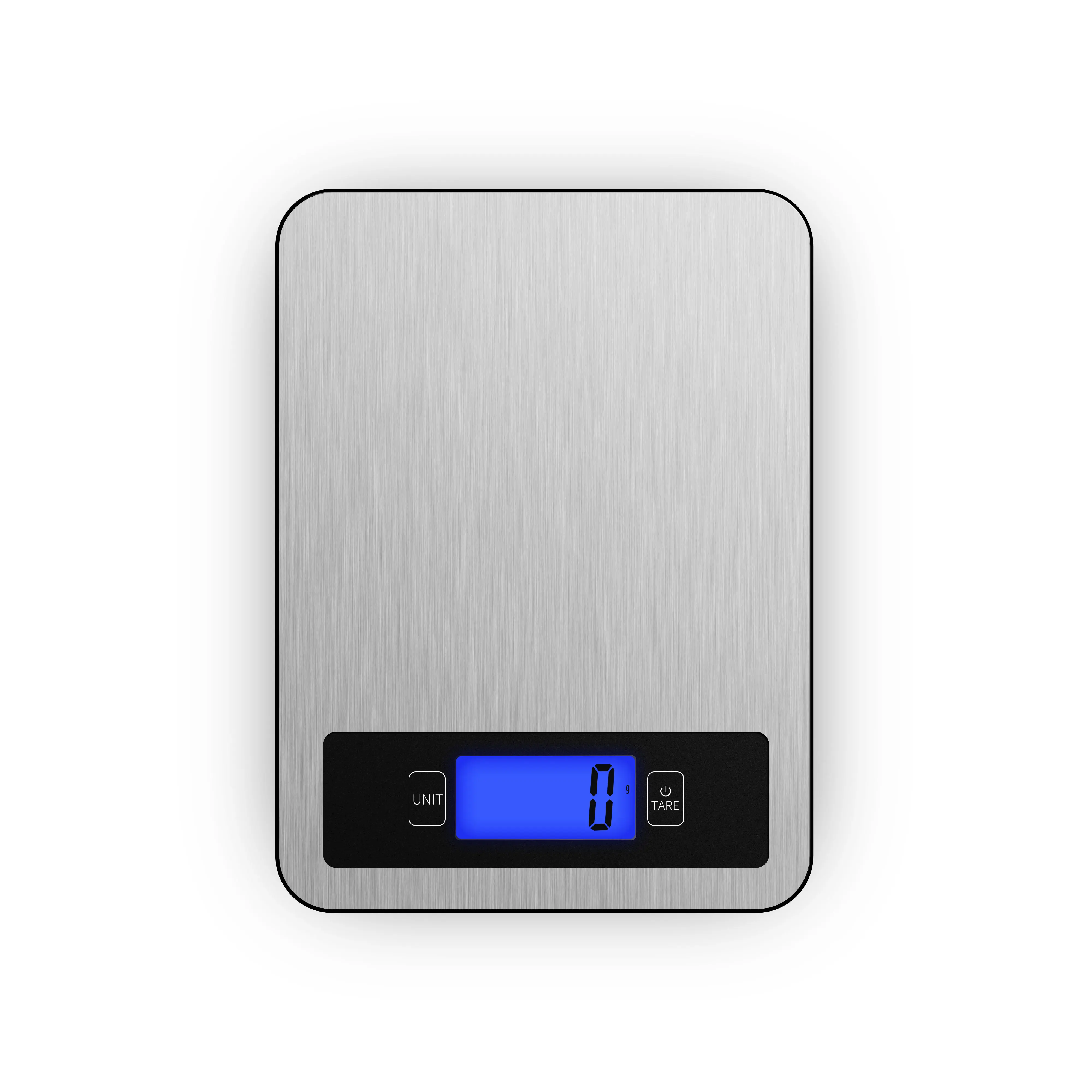 LCD Displal Tempered Safety Glass Stainless Steel Digital Kitchen Scale