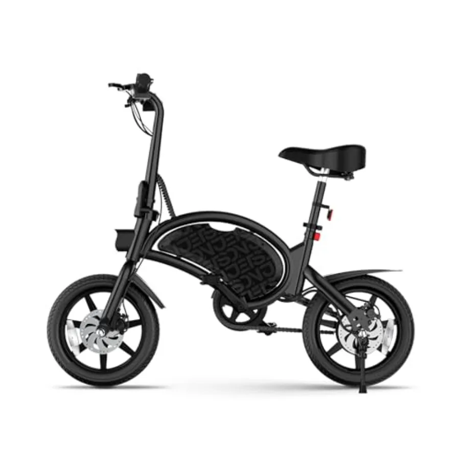 

Electric bike for teens and adults, aluminum alloy frame, matte black finish, easy-folding design with built-in carrying handle