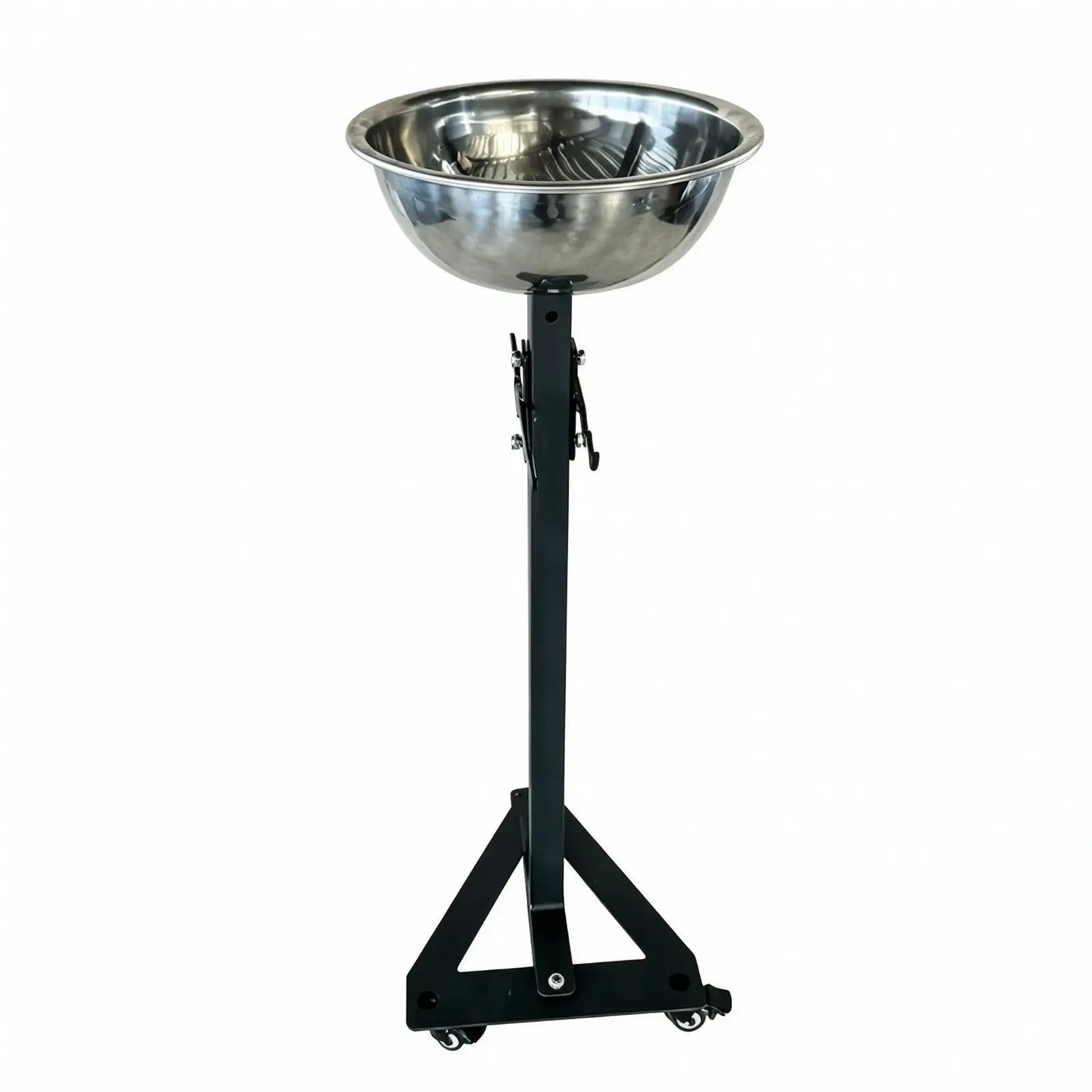 Chalk Holder on Wheels for Gym Steel Magnesia Container Stand Portable Chalk Rack for Powerlifting Squat Rack Training