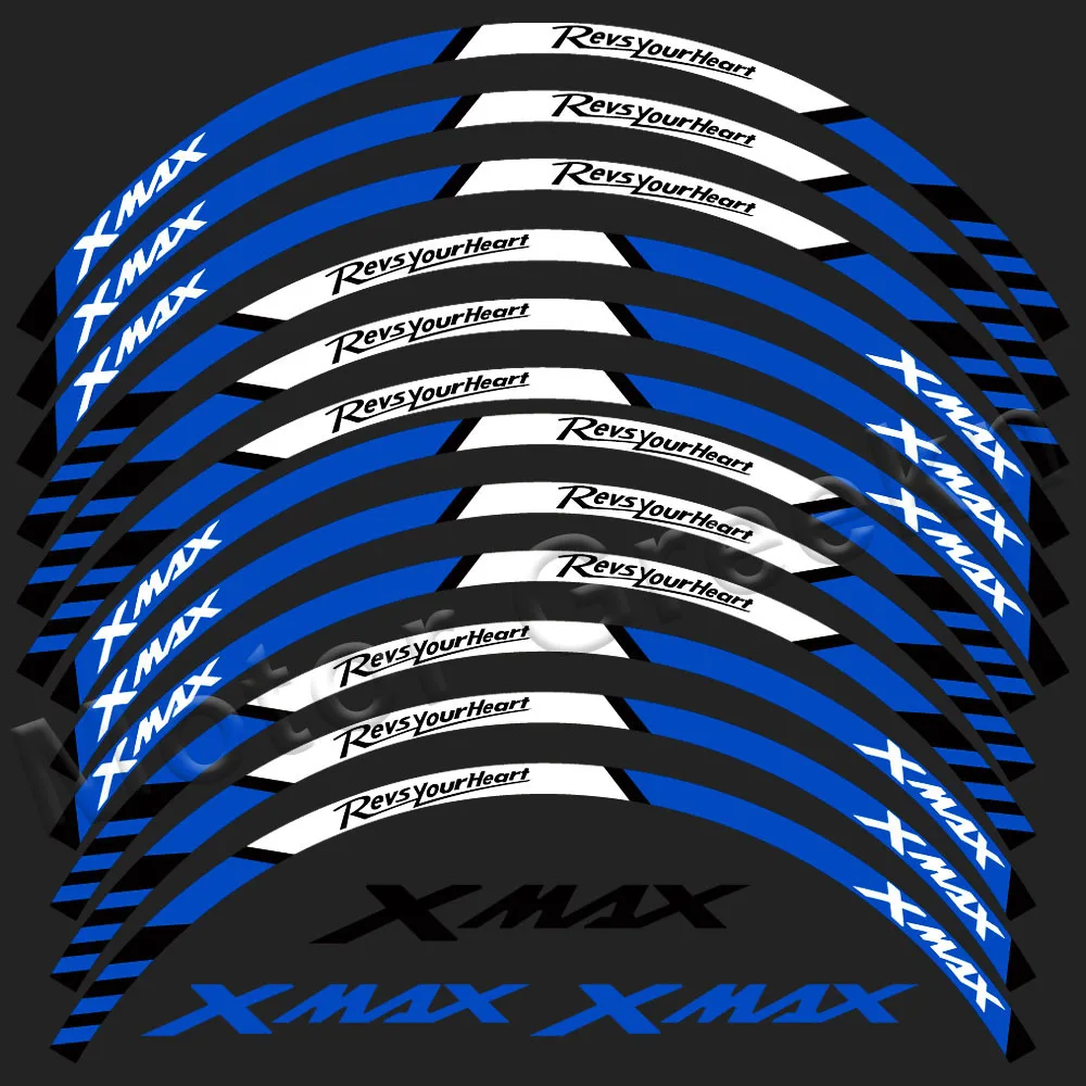 Reflective Motorcycle Wheel Sticker 15″14″ Rim Stripe Decal Accessories For XMAX150 250 300 xmax300 xmax250 xmax150