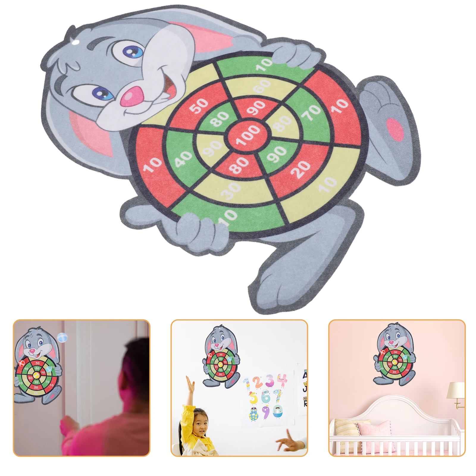 

Sticky Ball Dart Board Kids Toys Indoor Bedroom Balls Checkerboard Plastic Target