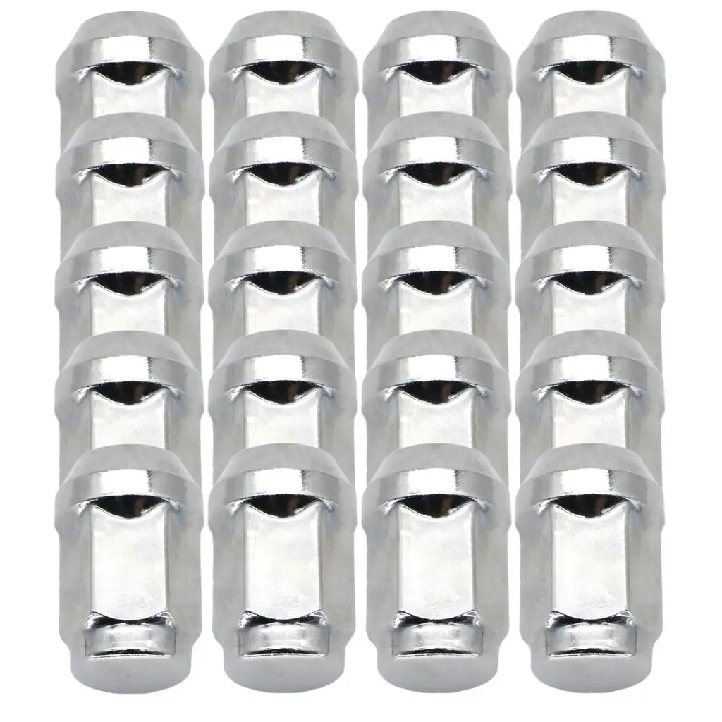 20pcs Car Chrome Steel Wheel Lug Nuts 1/2\