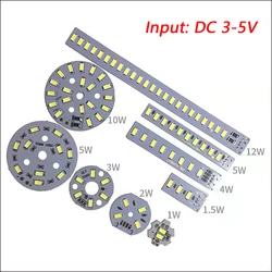 1pcs SMD5730 Input DC3-5V LED lamp board light source One Color lamp beads Warm White Light 1W2W3W5W10W12W.