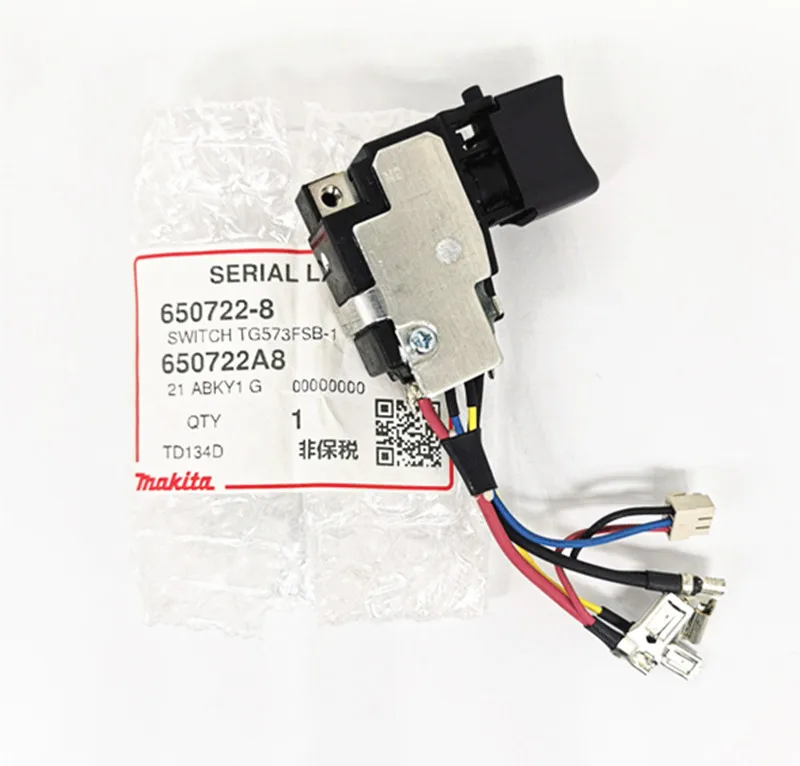 Imagem -02 - Interruptor Original para Makita 6507228 650722 6502414 6507032 Interruptor Td134dx2 Dtd134 Btd134 Btd146 Dtd146 Btd146z Btd134z Td134d