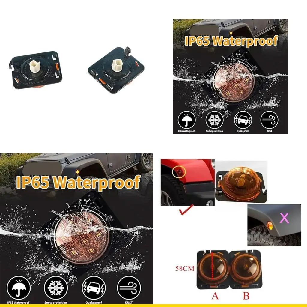 SZCH Strong Side Front Guard Lamps 55077895AD 55077894AD Quick Response Halogen Bulbs Long Life Easy to Use for Car