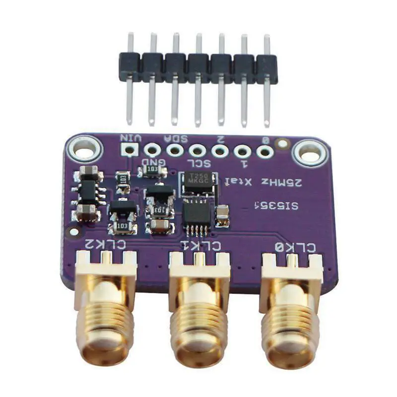 Placa de fuga do gerador de relógio DN-Si5351a I2C 25Mhz 8Khz a 160Mhz para Arduino D9I2