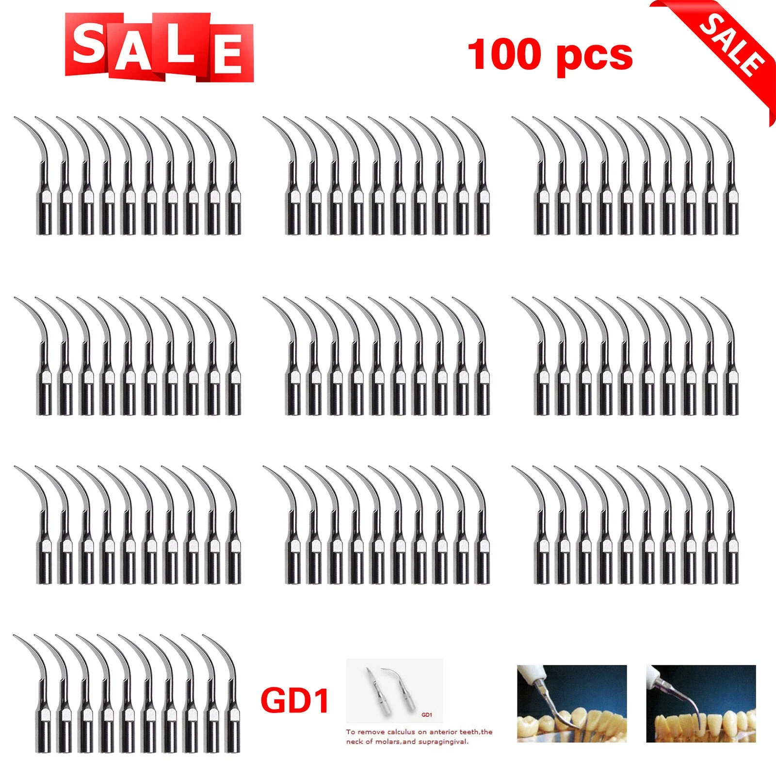 

10-100pcs Dental Ultrasonic Scaler Insert Tips for DTE SATELEC NSK GD1 Scaling Tools for Oral Care Professional Dental Equipment