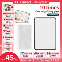 LUXIANZI 3pcs PVC 10X Magnifier Fresnel LENS Transparent Card Magnifying For Elderly Reading Portable Ultra-Thin Magnifier Glass