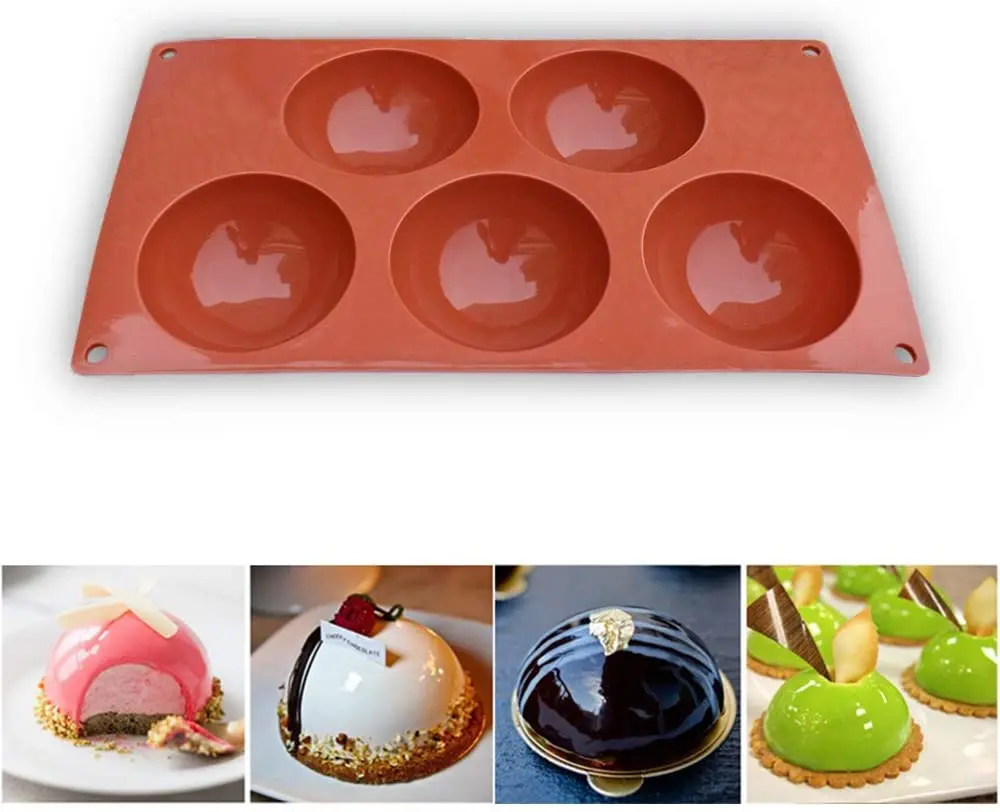 3d Round Half Sphere Silicone Chocolate Mold Set Candle Mold For Baking Pastry Soap Forms Bakeware Cake Decorating Tools