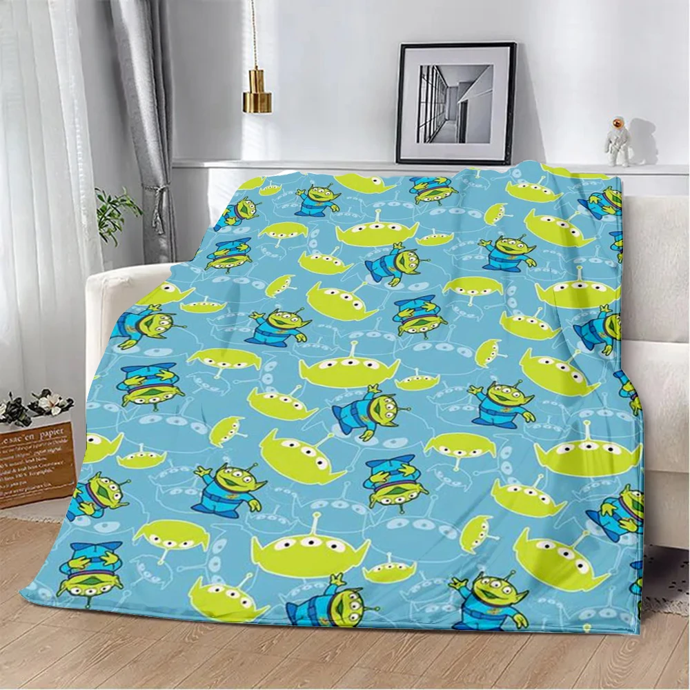 

Cute Cartoon Alien Printed Blanket Picnic Blankets Warm Blanket Soft and Comfortable Blanket Home Travel Birthday Gift