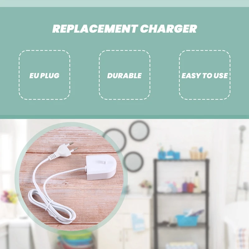 استبدال شاحن لفرشاة الأسنان الاتحاد الأوروبي التوصيل شحن عدة مقاوم للماء حامل أبيض قاعدة Hx6100 HX6721/3296/3216