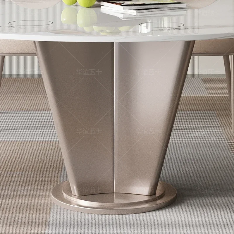 

Marble Coffee Dining Tables Set Kitchen Center Dining Table White Luxury Round Modern Smart Esstische Home Furniture WSW35XP