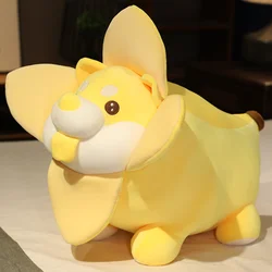 25cm Banana Shiba Inu Dog Cute Fruit Fairy Anime Plush Toy Fluffy Stuffed Soft Doll Kawaii Pillow Baby Kids Toys Gift