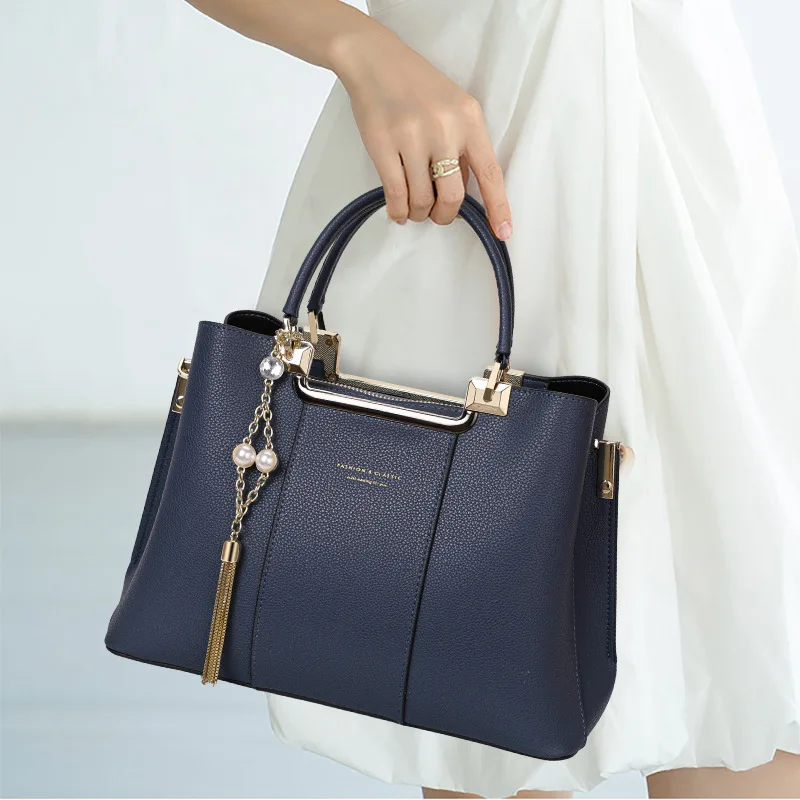 Bag 2024 new women's bag crossbody bag handbag leather versatile high-end feeling mom shoulder bag