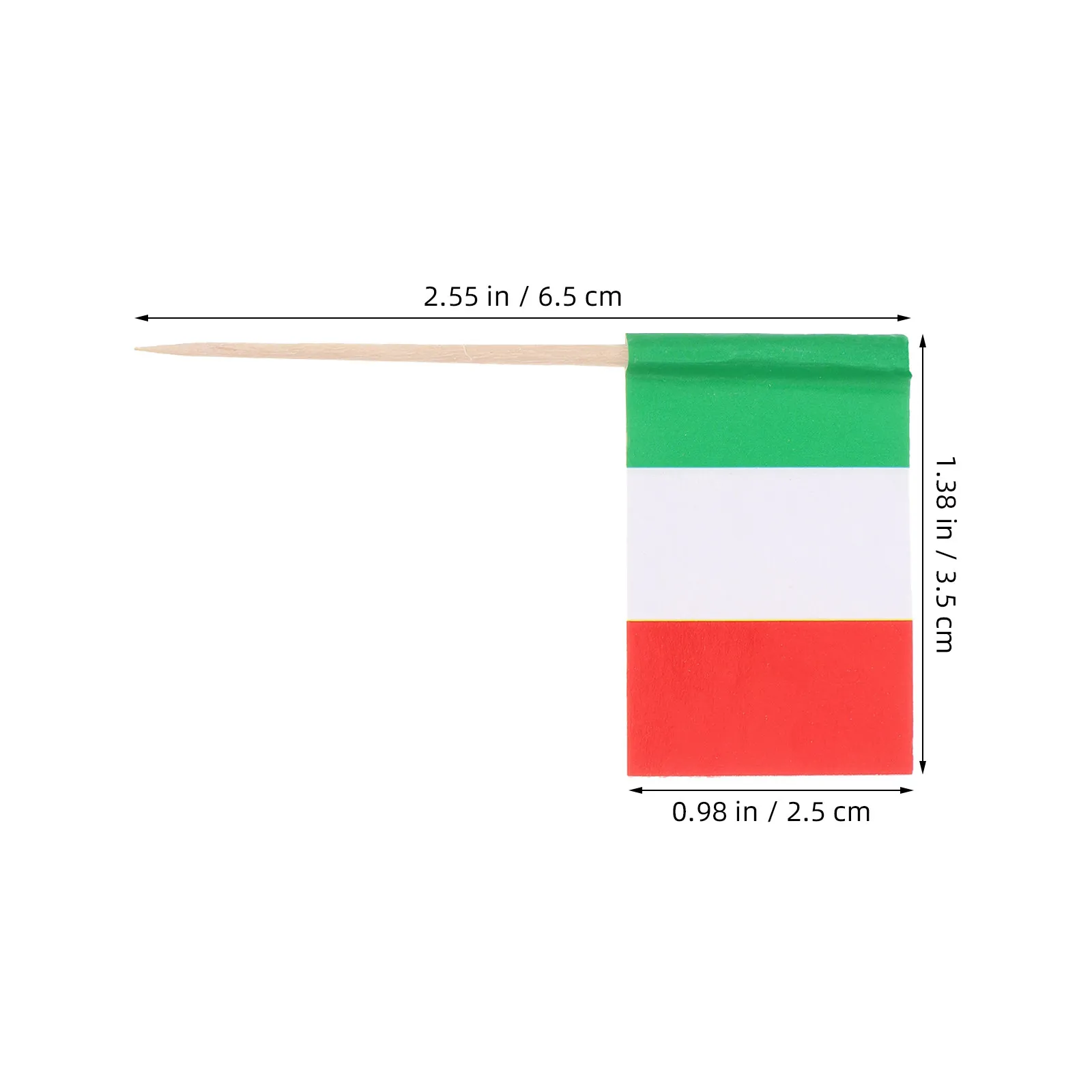 500Pcs Italy Flag Mini Toothpicks Party Decoration Cake Picks Cocktail Food Bar Birthday Celebration Country Picks