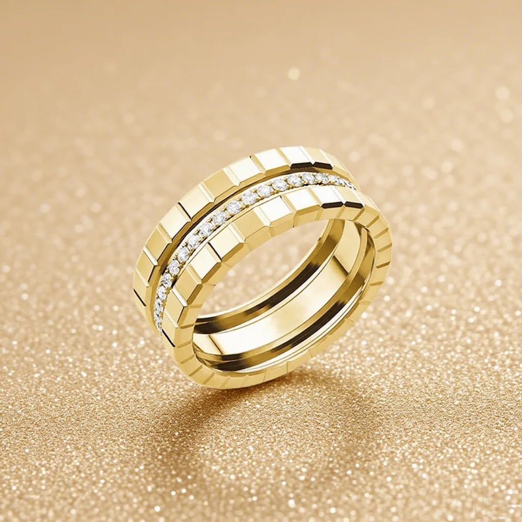 

2025 New 925 Boutique Ice Block Ring Zircon Couple Accessories INS Fashion Retro Light Luxury Design Jewelry Banquet Party