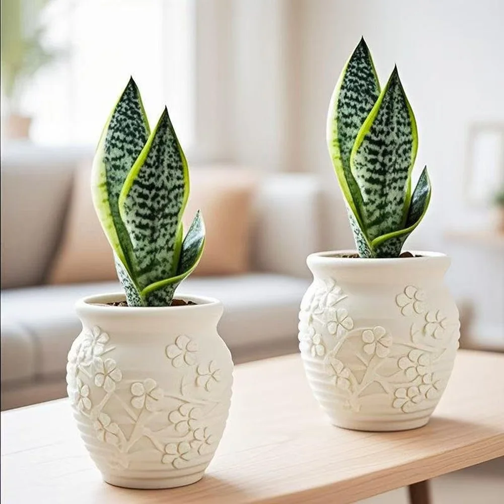10 Nordic Style Resin Self Watering Plant Pots with Based Hydration for Indoor Gardening and Minimalist Home Office Decor