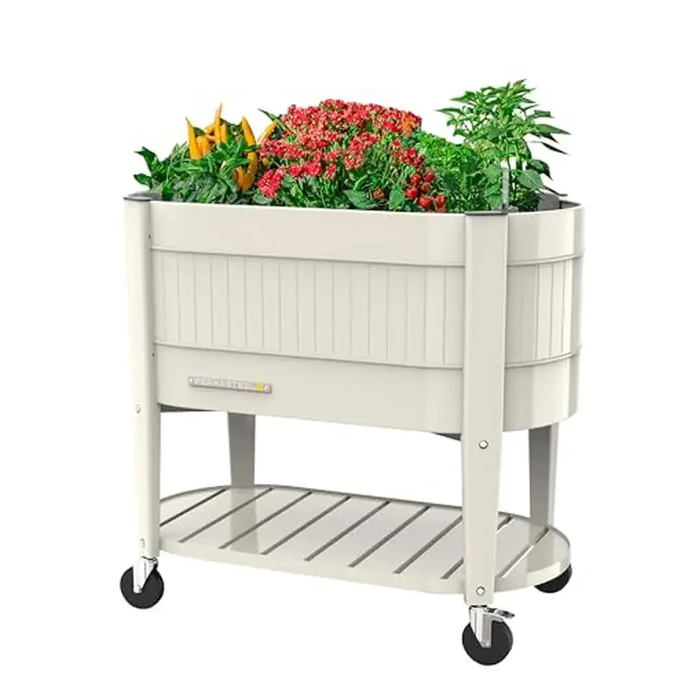 Elevated Garden Bed EnGrow TrueSoil Technology Eco-Chamber Mobility Storage Rack Harvesting Fruits Vegetables Regenerative Soil