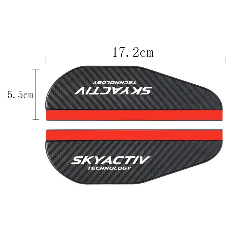 2pcs Car Rearview Mirror Rain Shield Eyebrow Cover Sticker for Mazda Skyactive 2 3 5 6 8 Cx3 Cx4 Cx5 Cx7 Cx8 Cx9 Cx30 Mx5 Rx8